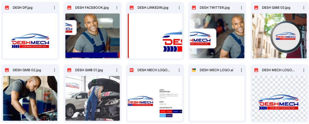 Desh Mech brand assets overview
