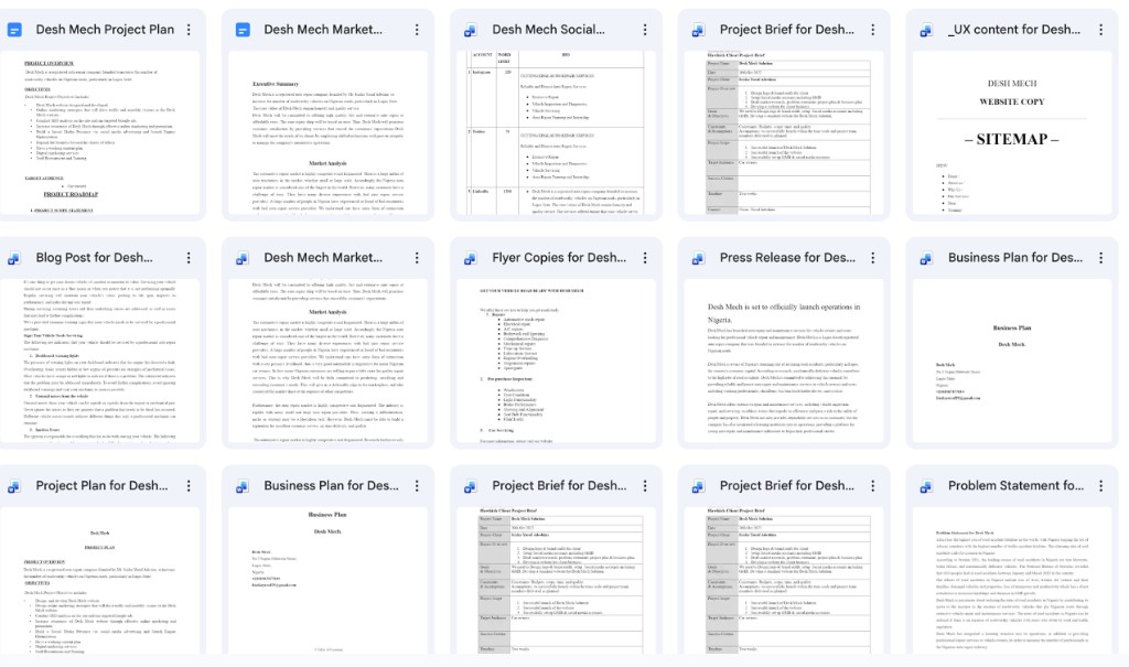 Desh Mech strategy documents