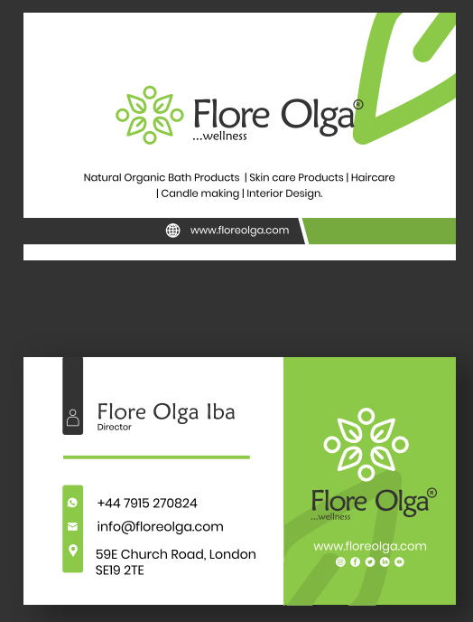Flore Olga business cards