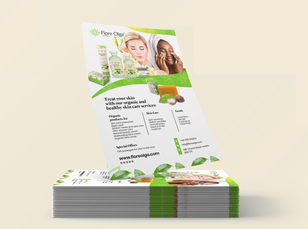 Flore Olga flyer mockup