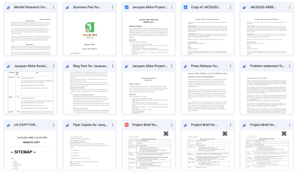Jacques Abbe strategy documents