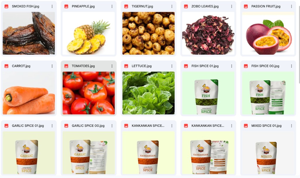 Mama Fabio ingredients and packaging