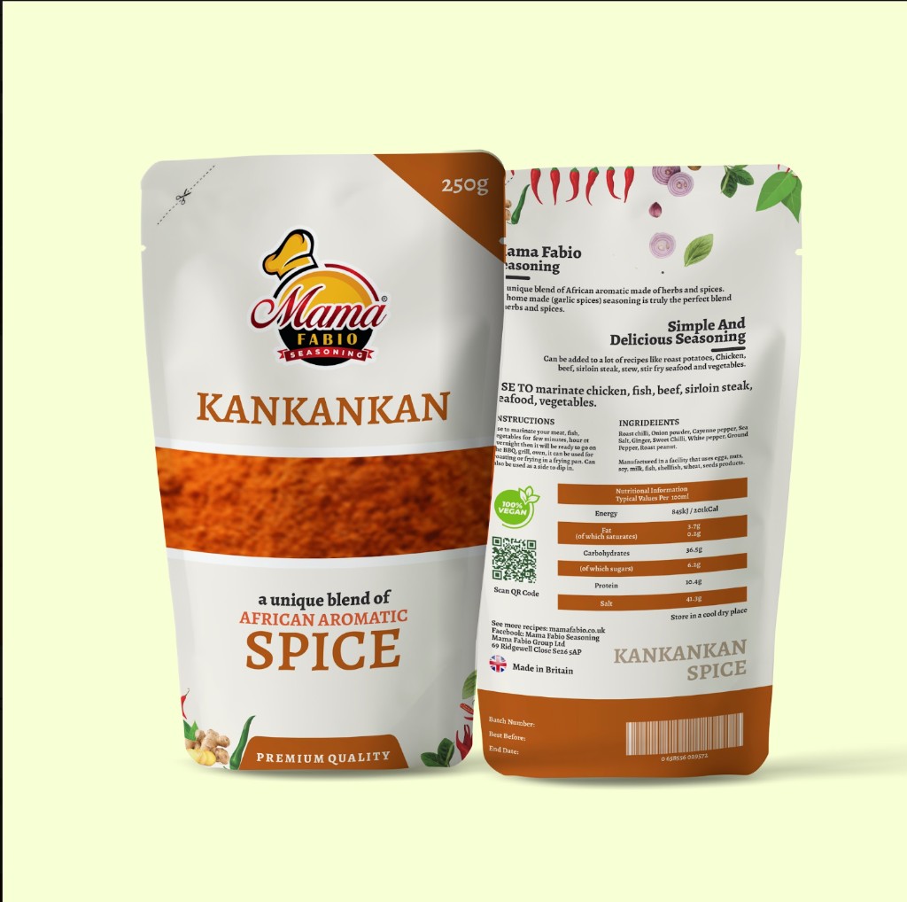 Mama Fabio Kankankan spice packaging