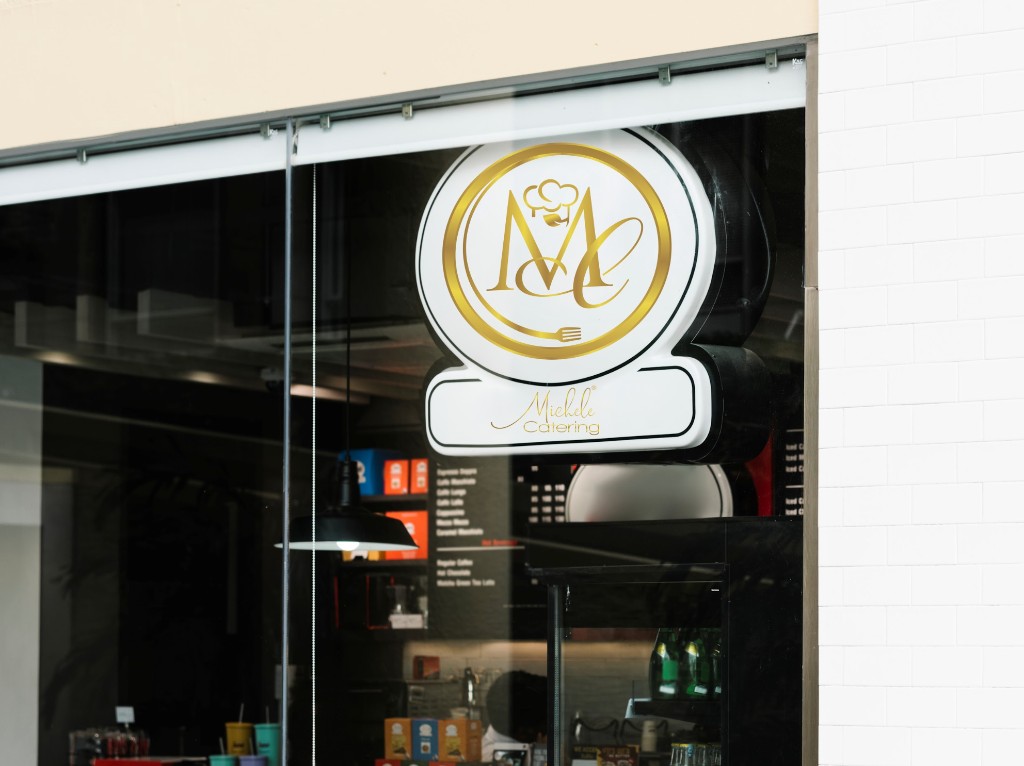 Michele Catering storefront logo sign