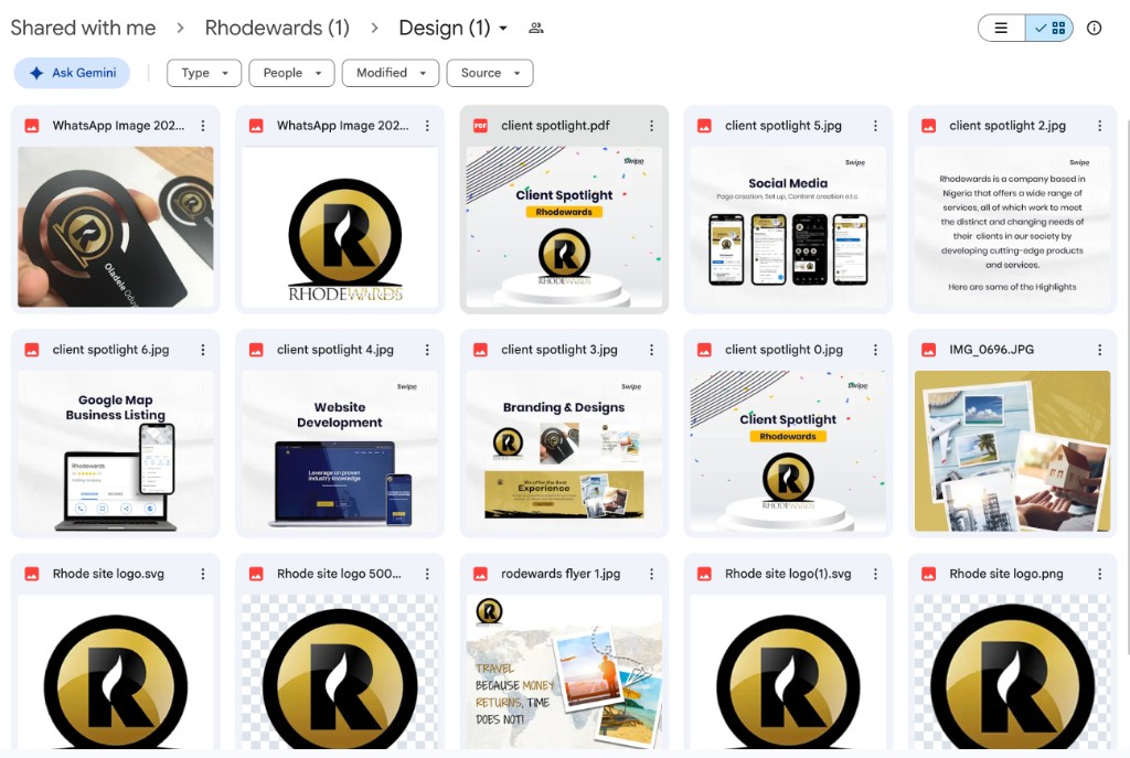 Rhodewards design assets grid