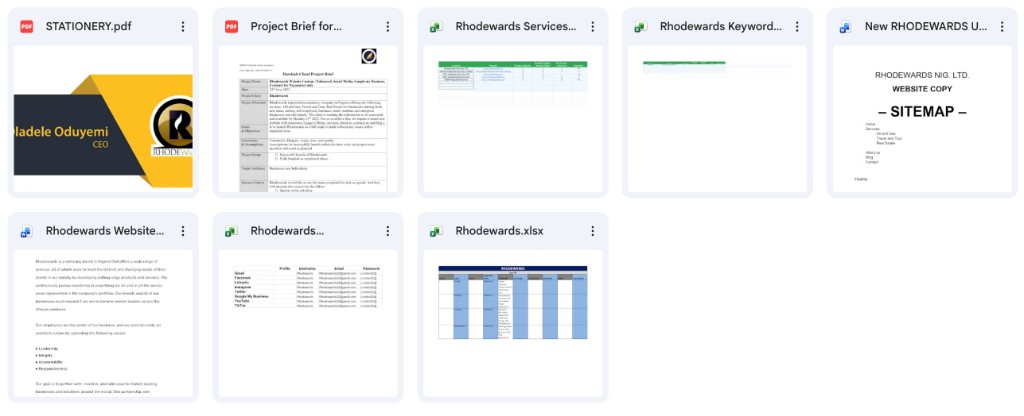 Rhodewards strategy documents